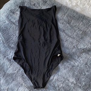 American Eagle One Piece Cheeky Swimsuit Black L